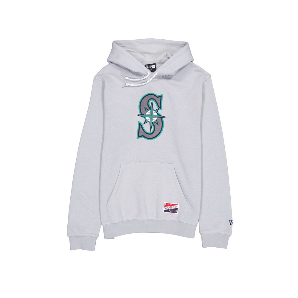 New Era Seattle Mariners Throwback Gray Hoodie - Size S